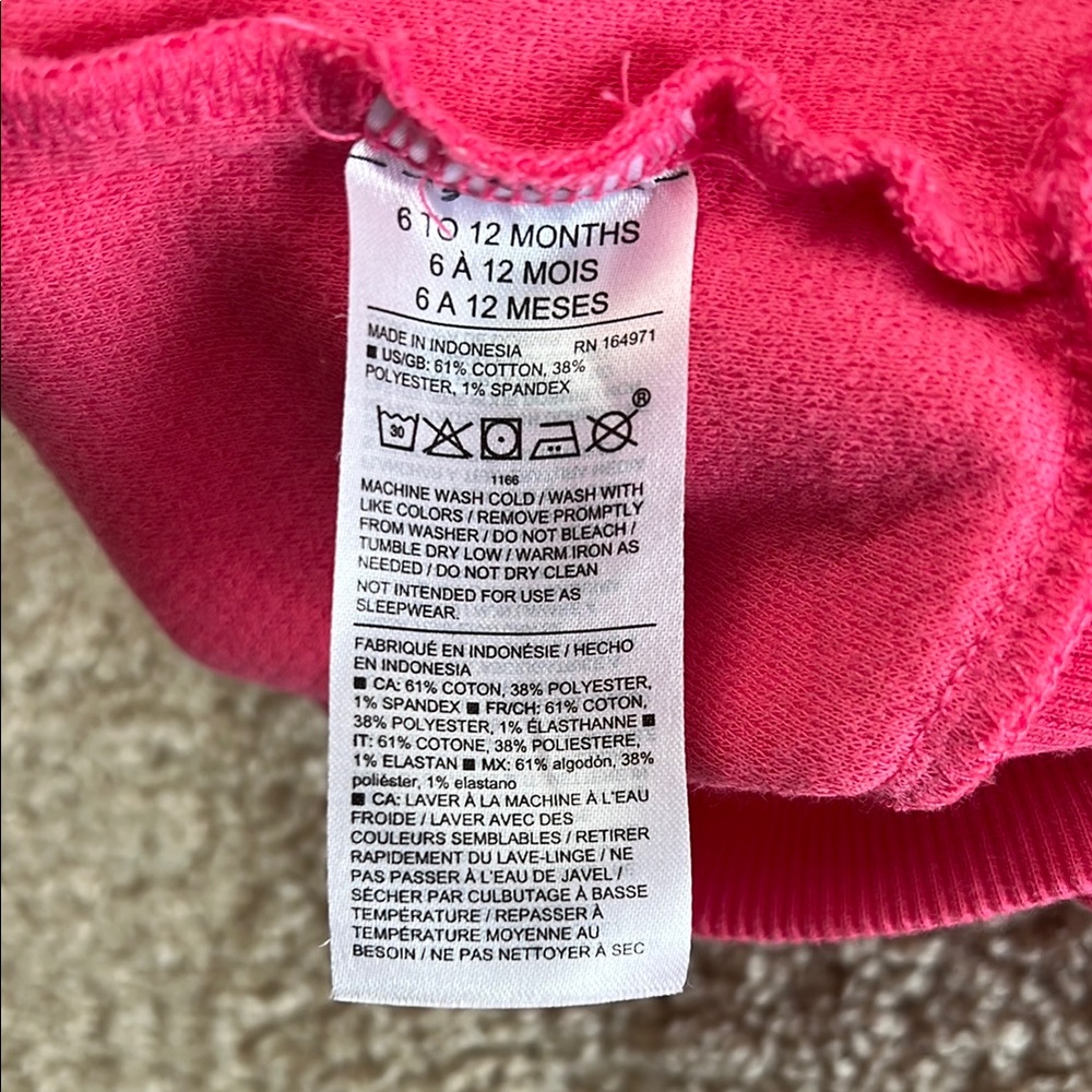 6-12 Month Janie & Jack Heart Quilted Sweatshirt. Gently used. - Picture 5 of 5